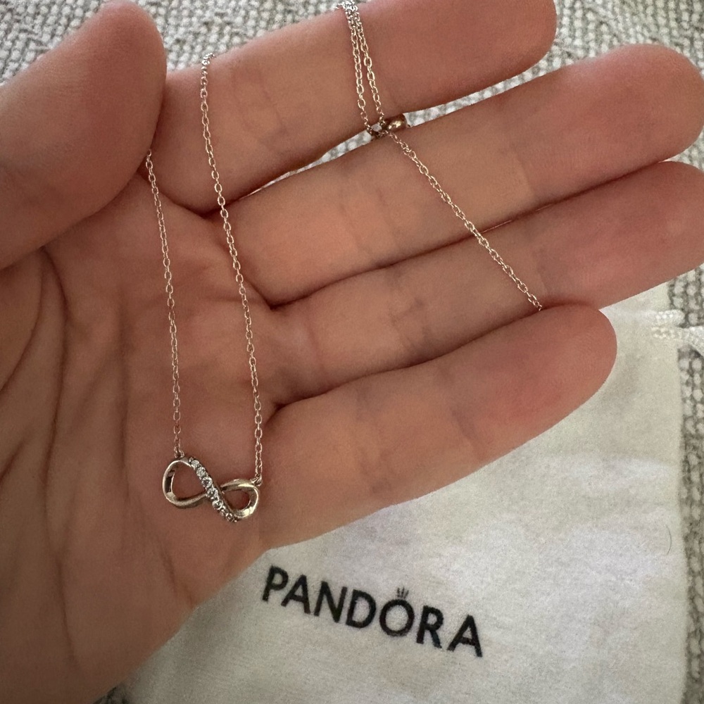 Pandora infinity sterling silver necklace